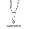 Multilayer Heart-Shaped Pendant Necklace Vintage Aesthetic Cute Choker Fashion Art Jewelry Female Gift Costume Accessories