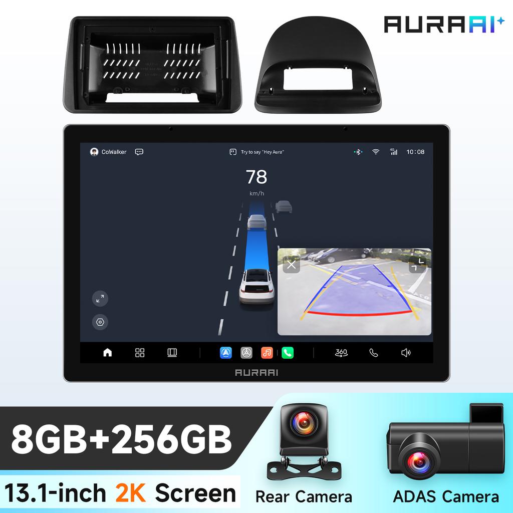 Hizpo 2K Screen Wireless Apple Carplay Android Auto for Renault CLIO 3 2005 - 2014 Car Infotainment Multimedia Player GPS Stereo Intelligent Screen