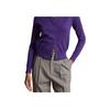 Polo Ralph Lauren FW24 Solid Color Logo Embroidered Single-Breasted Long Sleeve Knit Sweater Women sweater Purple WMPOSWENDW20295-500