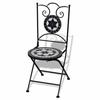 VidaXL 2 Mosaic Bistro Chairs Black/white Set Garden Chairs 41533