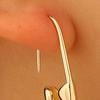 Sicherheitsnadel Ohrringe für Damen Minimalistische Hoop Pin Ohrringe Moderne Ohr-Creolen Stecker für täglichen Schmuck Street Dating Party