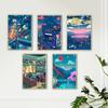 Hot Poster Seerlight Anime Poster City Night Decoration Art Decor Painting Home Decor Kawaii Room Decor Canvas Poster