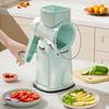5-in-1 Rotary Cheese Grater And Vegetable Slicer with Suction Base Stainless Steel Blades Hand Crank Kitchen Essential Chopper for Efficient Food Prep