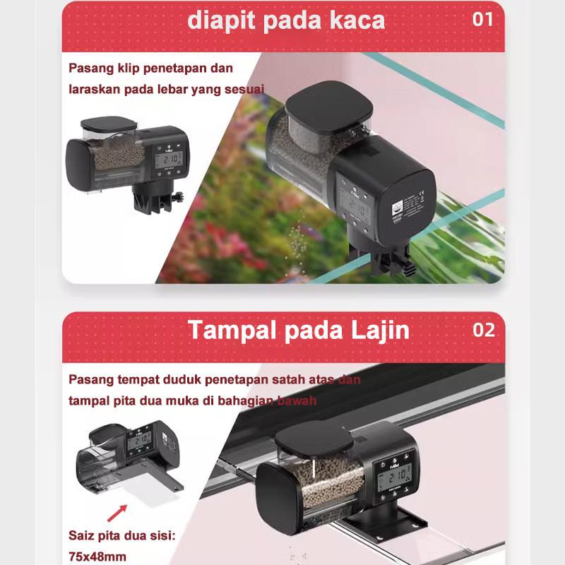 500ML Large Capacity Fish Tank Intelligent Timing Feeder Aquarium Adjustable Control Dispenser Small Food Automatic Fish Feeder