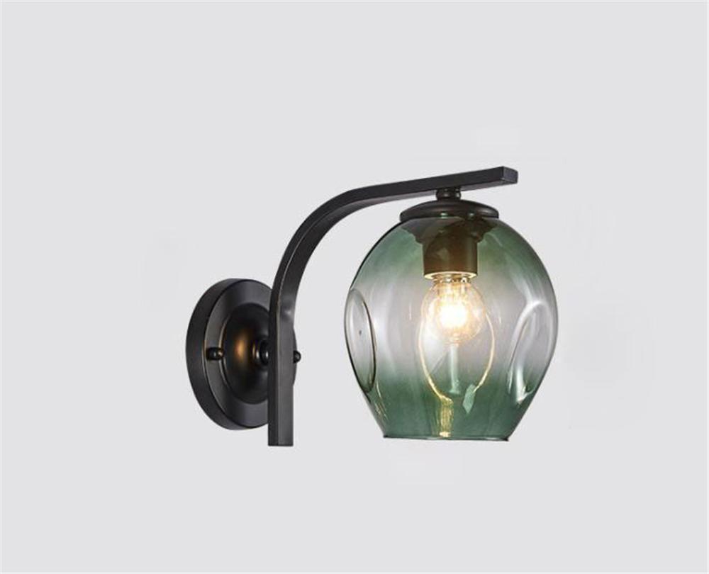 

Сине-черный коньячный дымчато-серый настенный светильник с абажуром из стекла DNA, янтарный настенный светильник для барной стойки ресторана