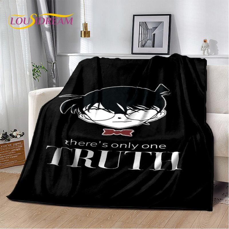Detective Conan Cartoon Anime Soft Plush Blanket,Flannel Blanket Throw Blanket for Living Room Bedroom Bed Sofa Picnic Cover 3D