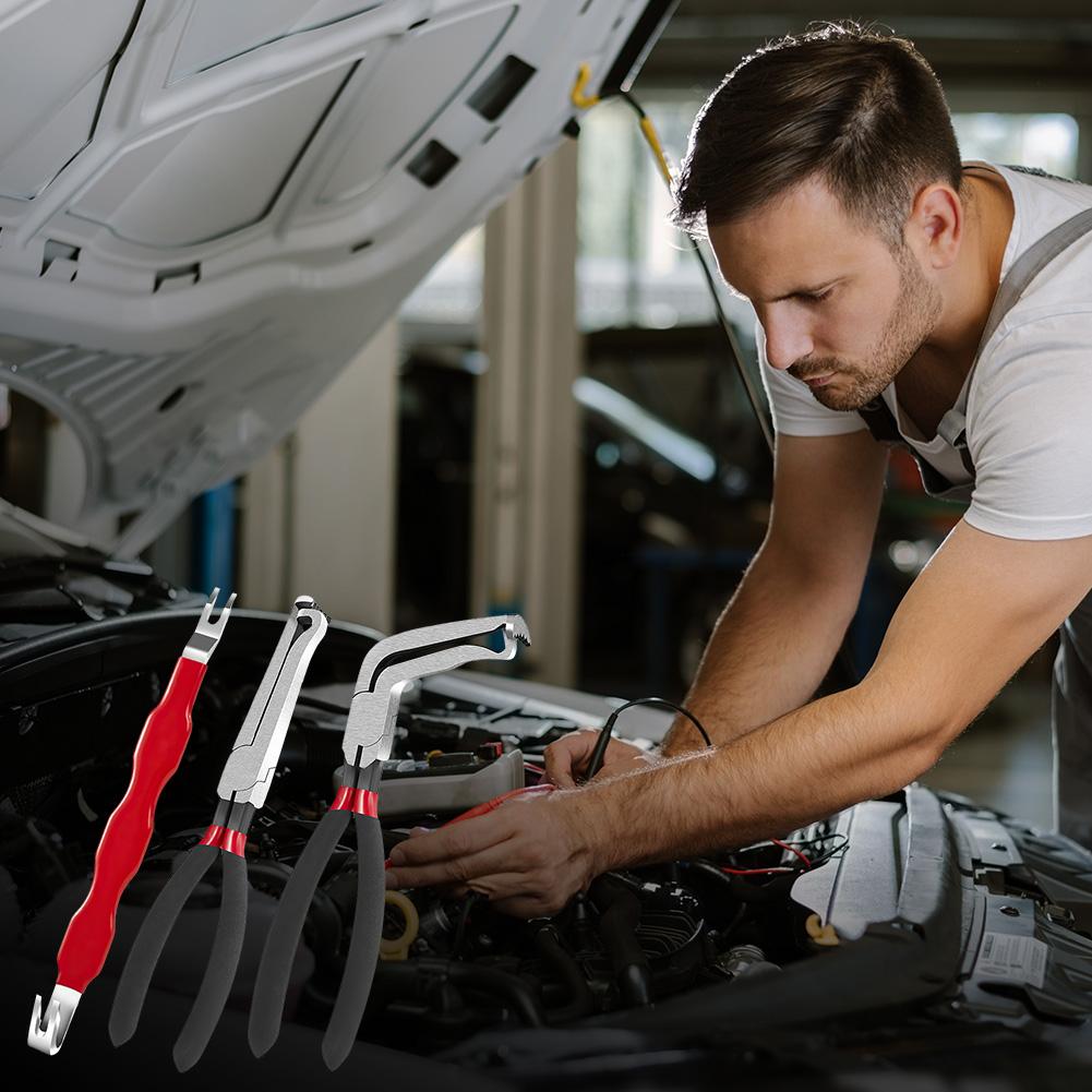 Electrical Disconnect Pliers Carbon Steel Oil Pipe Cutting Tool Spark Plug Removal Plier for Engine Compartment Instrument Panel