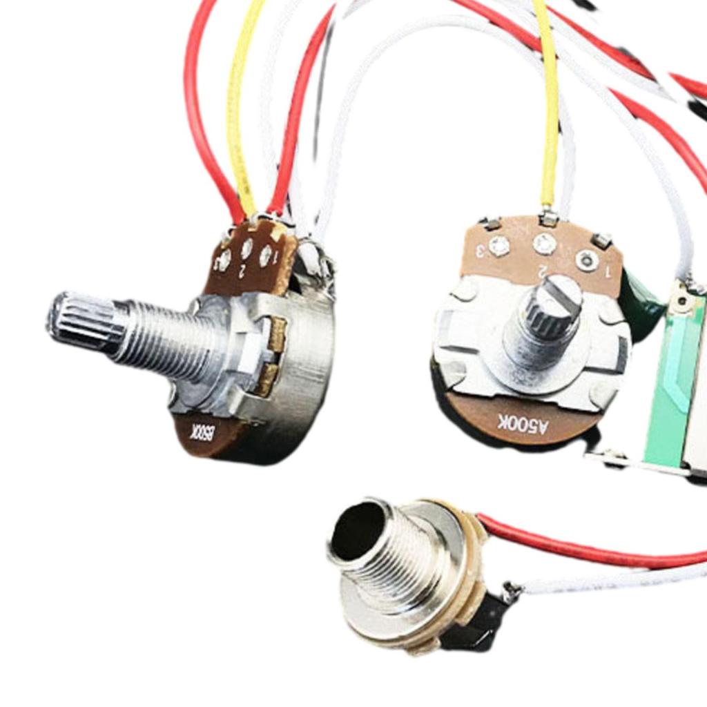 Guitar Wiring Harness Set with 6.35 Output Professional Connector Wire Cable