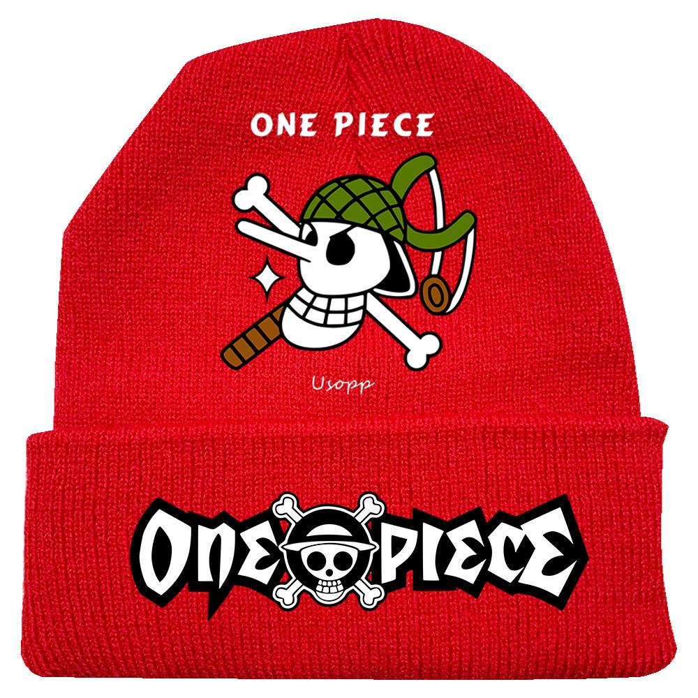 One Piece Anime Knit Hat: Warm Velvet Lined, Rolled Brim, Adult Outdoor Beanie