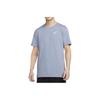 Nike Logo Printed Crew Neck Short Sleeve T-Shirt for Men Blue