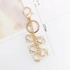 Elegant   Geometric Rhombus Keychain For Women Girls Metal Car Key Ring Creative  Bag Pendant Gift