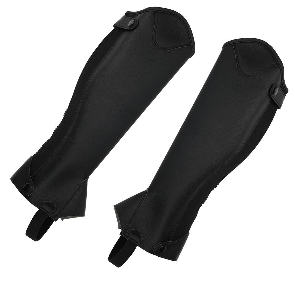 Super Fiber PU Leather Half Chap Horse Riding Body Protector Equipment for Adults L