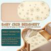 2Pcs Cotton Baby Cradle Sheet Machine Washable Breathable Bassinet Fitted Sheet With Elastic Edge for Boy and Girl
