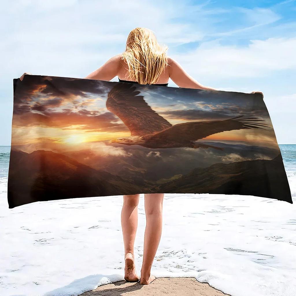 Animal Print Beach Towel Microfiber Quick Dry Sand Free Towel Travel Beach Towels Lightweight Beach Towel Pool Gym Travel Gift