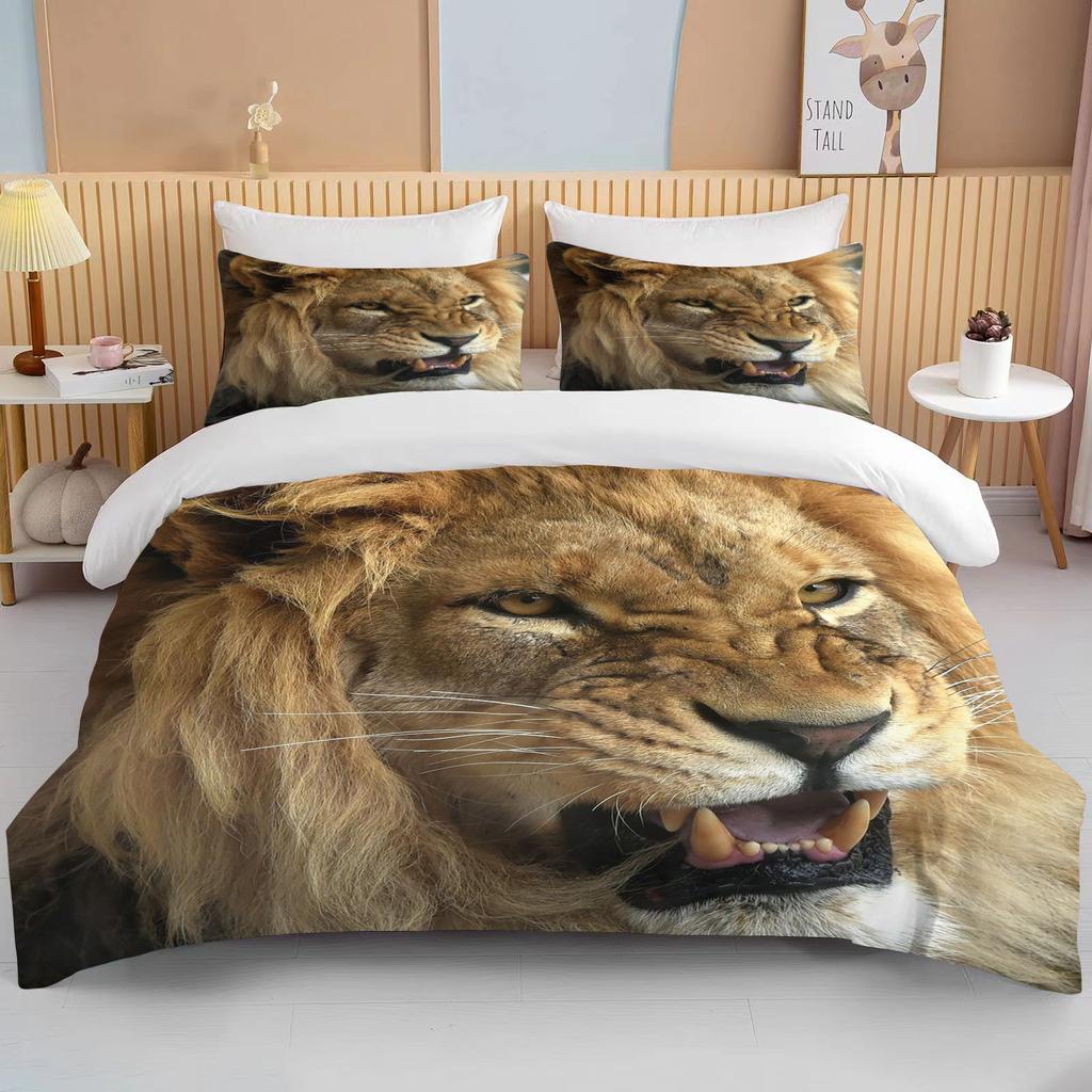 10 Sizes Cute Lion Bedding Set Duvet Cover Set 3d Bedding Digital Printing Bed Linen Queen Size Boy Bedding Set Fashion Design