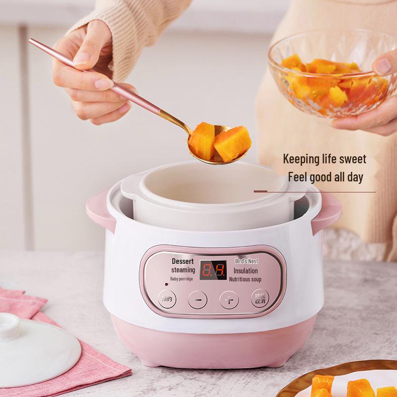 Multifunctional Electric Ceramic Stew Pot with Timer – Perfect for Water Bath, Bird's Nest, Porridge, and Soup Cooking – Ideal Gift
