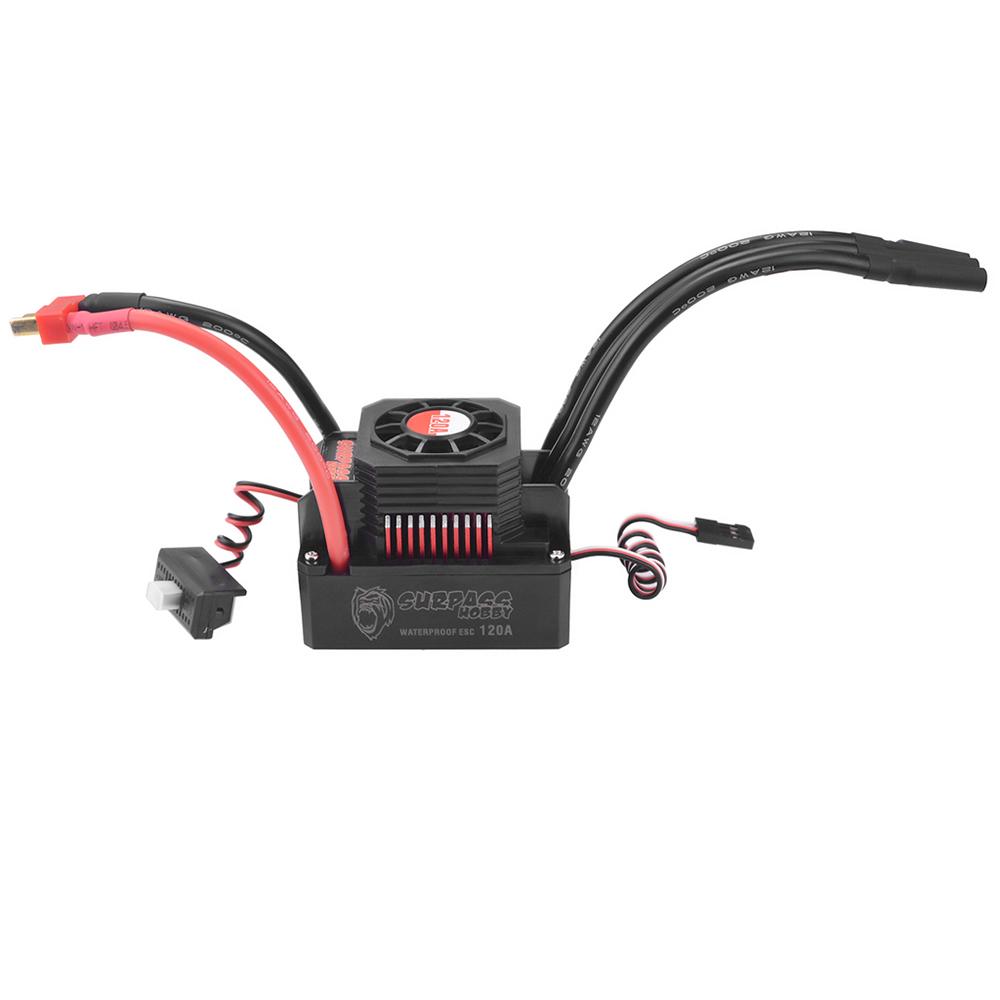 120A Brushless ESC Waterproof Electric Speed Controller for 1/8 1/10 RC Truck Car
