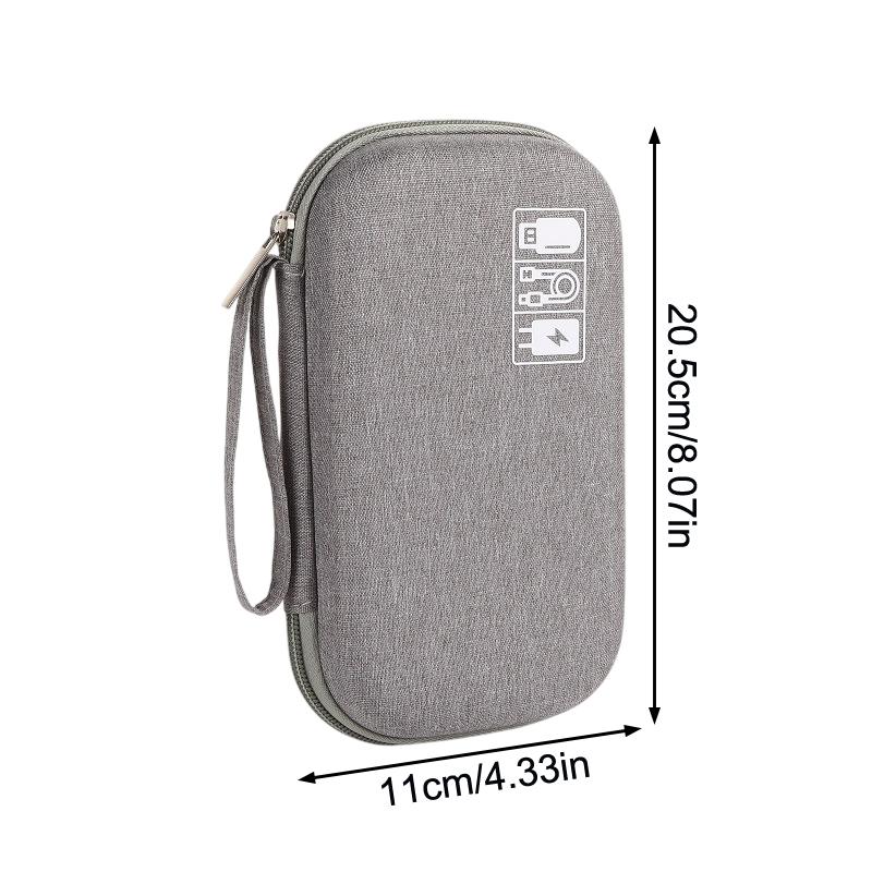 Bolsa Organizadora Portátil para Acessórios Digitais de Viagem Bolsa para Celular Bolsa para Armazenamento de Pen Drive Carregador Portátil Bolsa para Armazenamento de Cabo de Dados Móveis