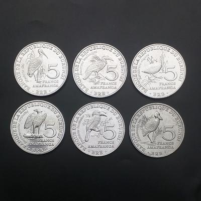 Set da 6 pezzi Collezione di monete straniere di monete straniere di monete straniere del tesoro del Burundi africano
