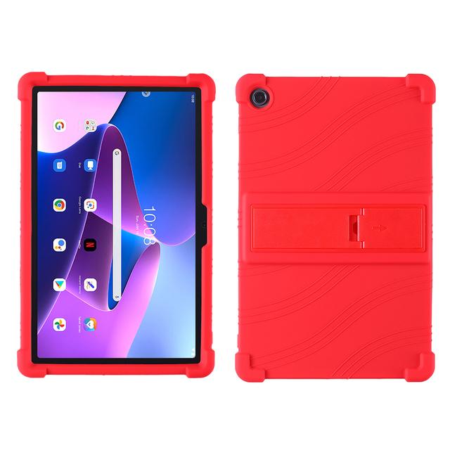 

Stand Case for Lenovo Xiaoxin Pad 10.6 2022 Tab M10 Plus 3rd Gen TB125 TB128FU XU K10 Pro TB223FC TB226XC Soft Silicone Cover Xiaoxin Pad10.6 2022 красный