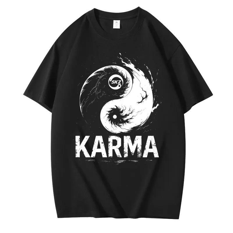 KPOP Casual Fashion Short Sleeve Hip Hop Tshirt CHANGBIN HYUNJIN FELIX Korean Fashion Hip Hop Tshirt Street Clothing Harajuku S