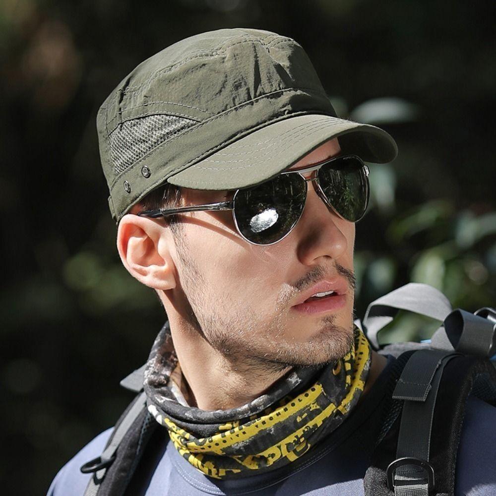 Polyester Sun Hat Quick Drying Summer Visor Hat New Flat Peaked Cap Unisex