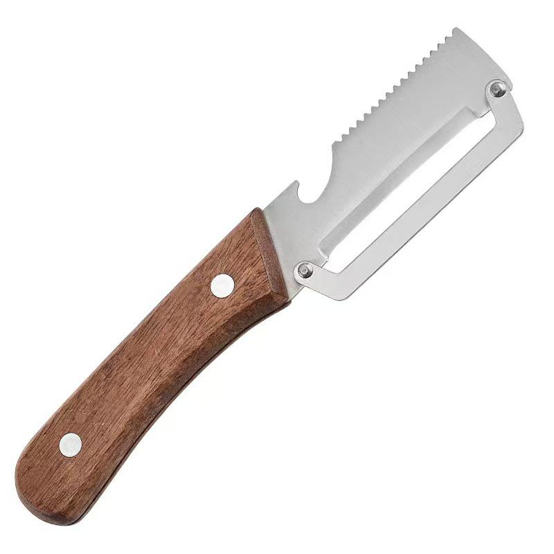 Solid Wood Multi-functional Fruit & Vegetable Peeler