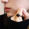 Less is more Onyx Ball Ring
