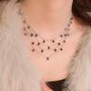 Fashion Crystal Tassel Necklace Light Luxury Rhinestone Jewelry Water Drop Shining Choker  Women