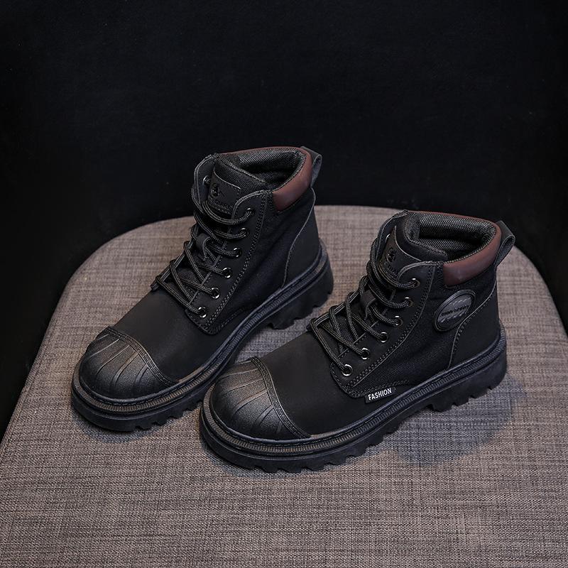 Женские ботильоны на платформе, женская обувь на шнуровке, модные женские дизайнерские мотоциклетные ботинки, повседневная женская обувь 35 чёрный