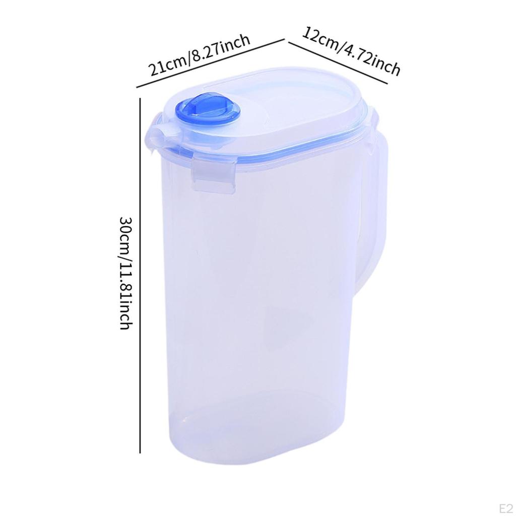 Water Pitcher Beverage Container Large Capacity with Lid and Handle Jug Juice for