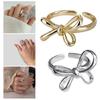 Set di Anelli Delicati a Fiocco con Anelli Aperti Rotondi Chic Accessorio Grazioso