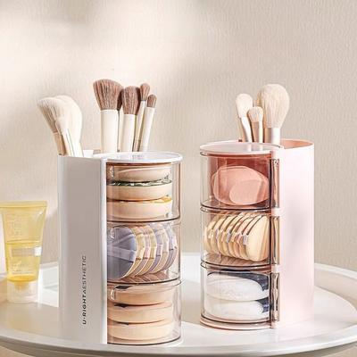 Momoi - Layered Plastic Makeup Desk Organizer (Various Designs)