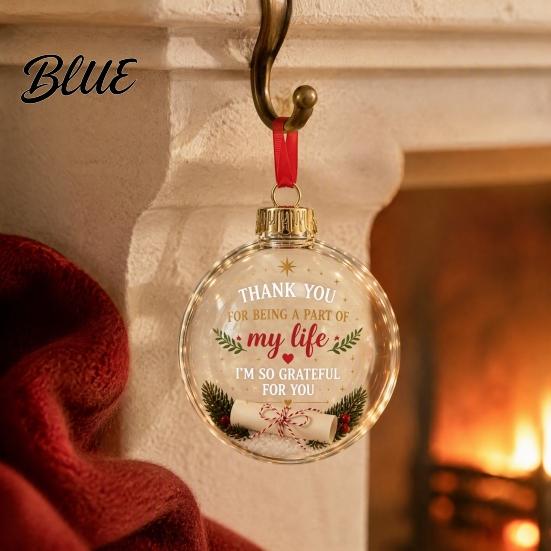DIY Craft Ornaments for Holidays 3D Clear Ball Christmas Ornament Holiday Message Keepsake Acrylic Party Supplies Tree Hanging Decoration