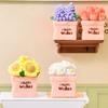 Yousheng Miniature Potted Flower Mini Resin Artificial Bonsai Dollhouse Accessory Tiny Fairy Garden Ornaments for DIY Crafts