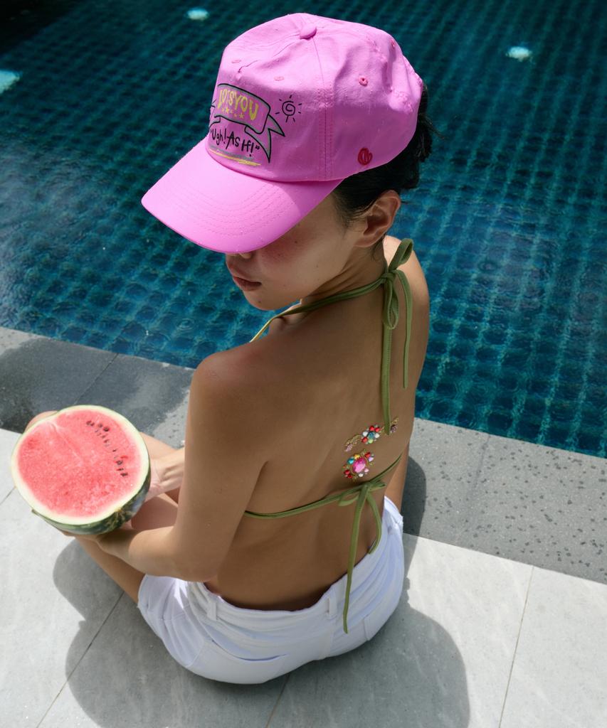 LOTSYOU Lotsyou_Tropical Nylon Ball Cap Pink