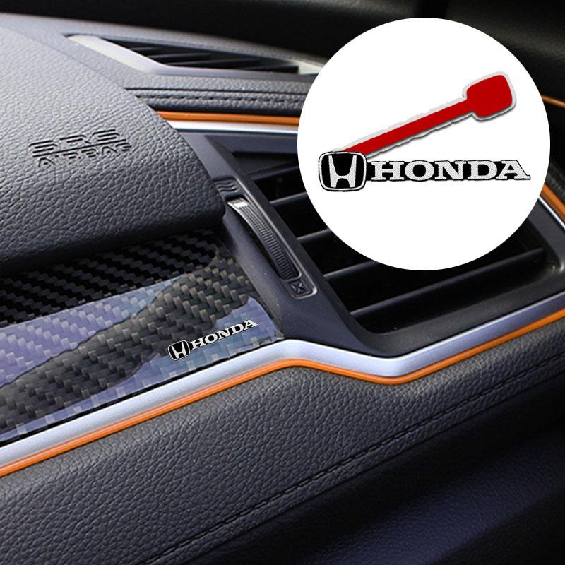 3D Car Styling Sticker Aluminum Emblem Interior Speaker Audio Badge For Honda Fit Mugen Insight Type S R VTEC Modulo Vezel SiPilot Fit XRV CRV HRV Dio