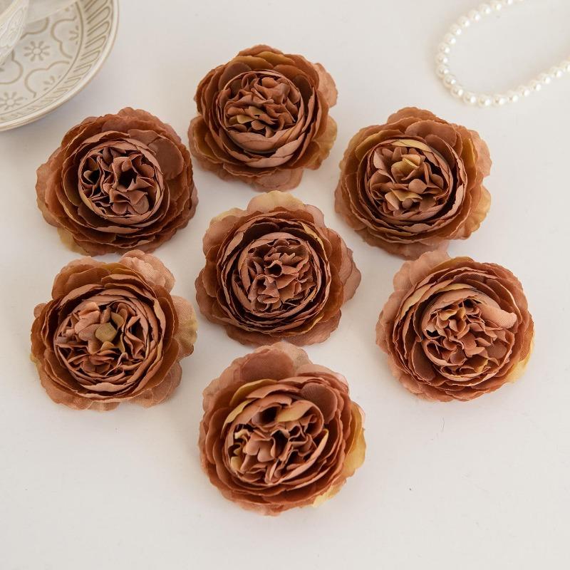 6Pcs Simulation 15-layer Foreign Peony Flower Ins European Style Home Furnishing Living Room Decoration Fake Flower