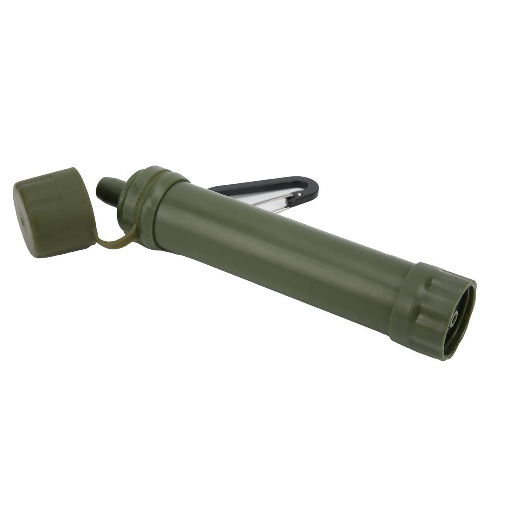 Outdoor Water Filter Straw Water Filtration Purifier Compass Carabiner Camping Equipment