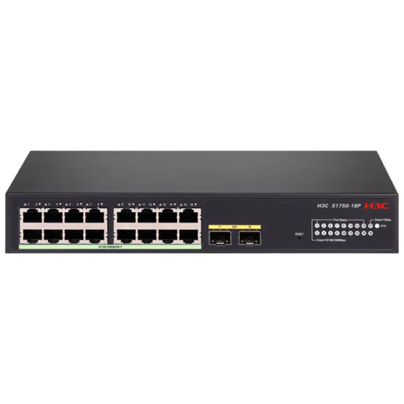 

H3C S1750-18P 16-Port Gigabit + 2-Port Fiber Layer 2 Managed Switch