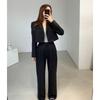 Fashion Autumn Loose Casual Suit Set Two Piece Outfit Blazer and Pants Women Office Wear