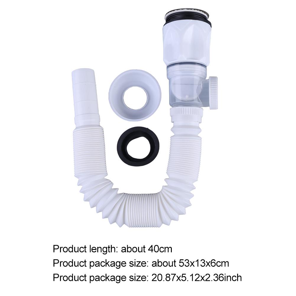 Flip Top Universal Flexible Sink Drain Pipe Set Wash Basin Drainer Drain Washbasin Sink Wall Drain Bathroom Kitchen Accessories
