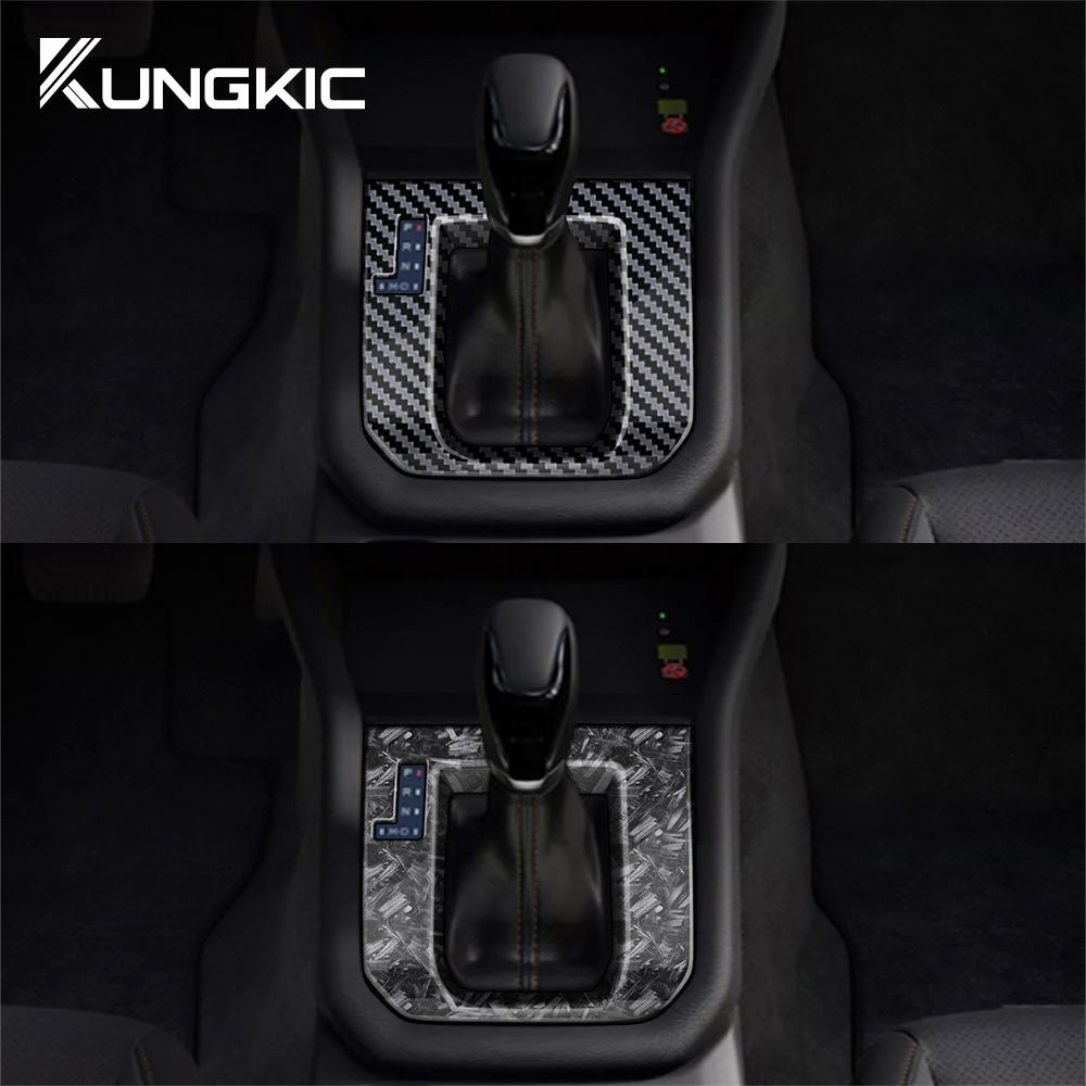 For Subaru Forester 2025 ABS Carbon Fiber Forged Carbon Style LHD Car Gear Shift Panel Sticker Gear Shift Knob Cover Accessories
