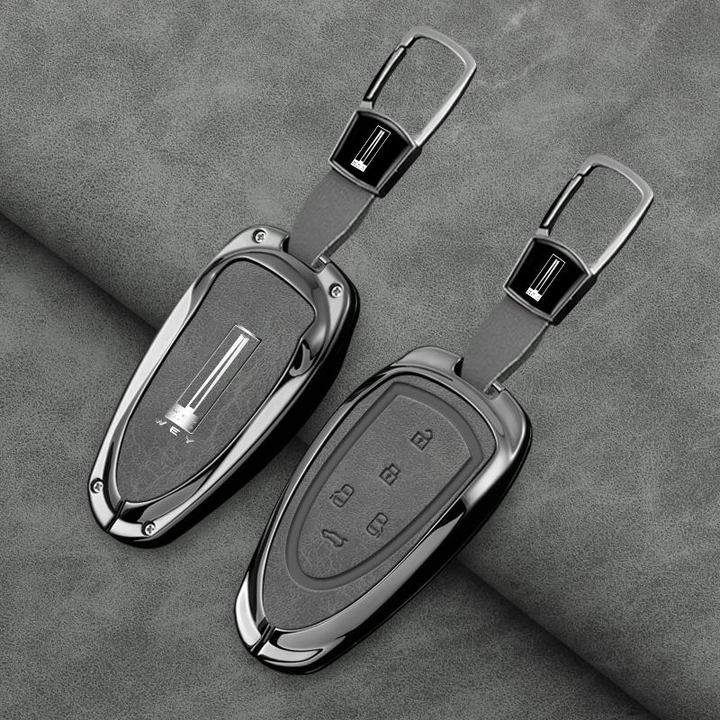 New Zinc Alloy Leather Car Remote Key Case Cover Shell For Great Wall Wey Lanshan Dht-Phev New Energy Auto Keychain Accessories