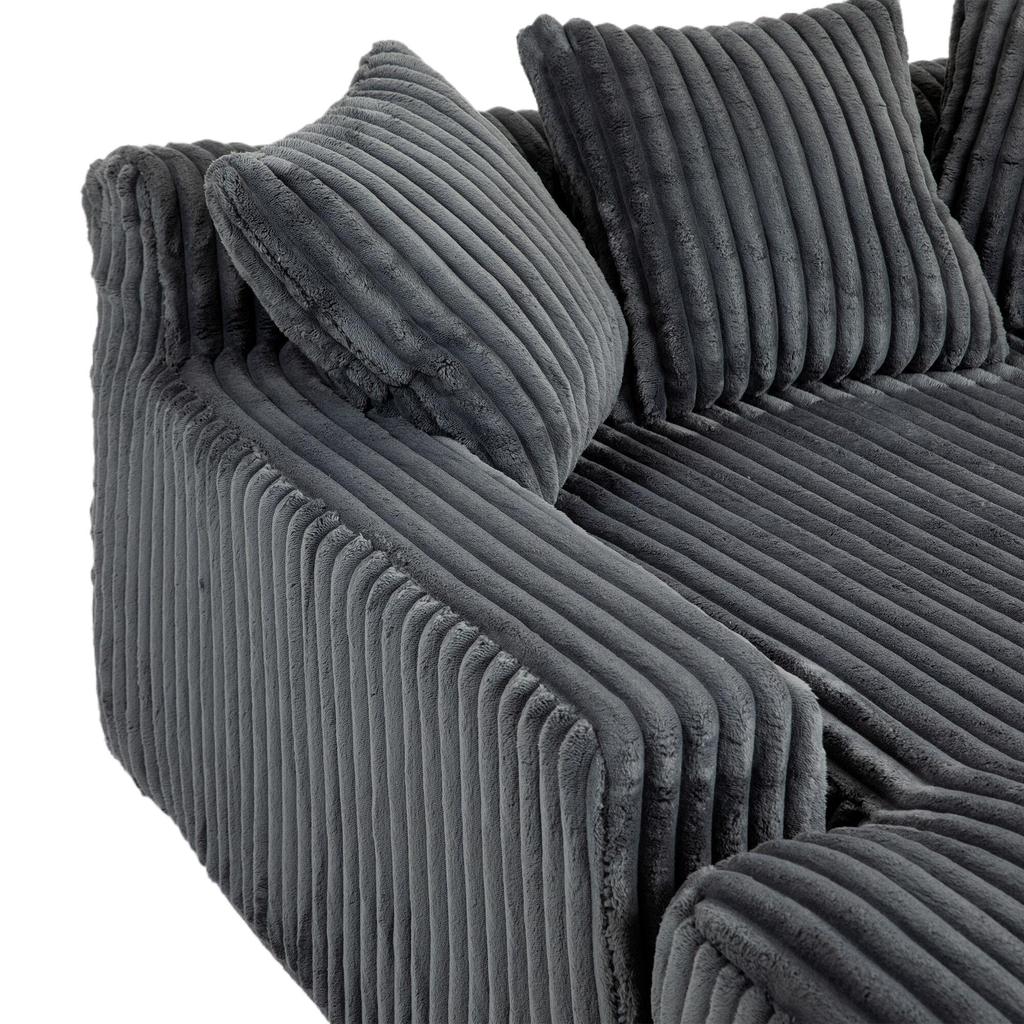 Modern rope sleeper sofa cloud sofa, 3 soft pillows, comfortable single-seat floor sofa