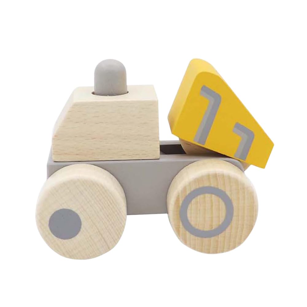 

Soft color wooden truck toy SQUEAKY TRUCK (GRAY) сірий колір