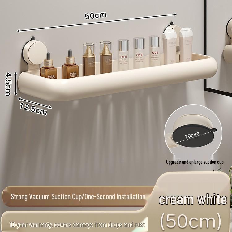 Punch-Free Gunmetal Bathroom Shelf: Wall-Mounted Storage for Vanity & Toilet