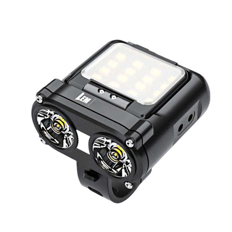

Rechargeable Bike Headlight Bright 2 LED Bicycles Light Waterproofed Bicycles Headlight For Safe Evening Cycling чорний