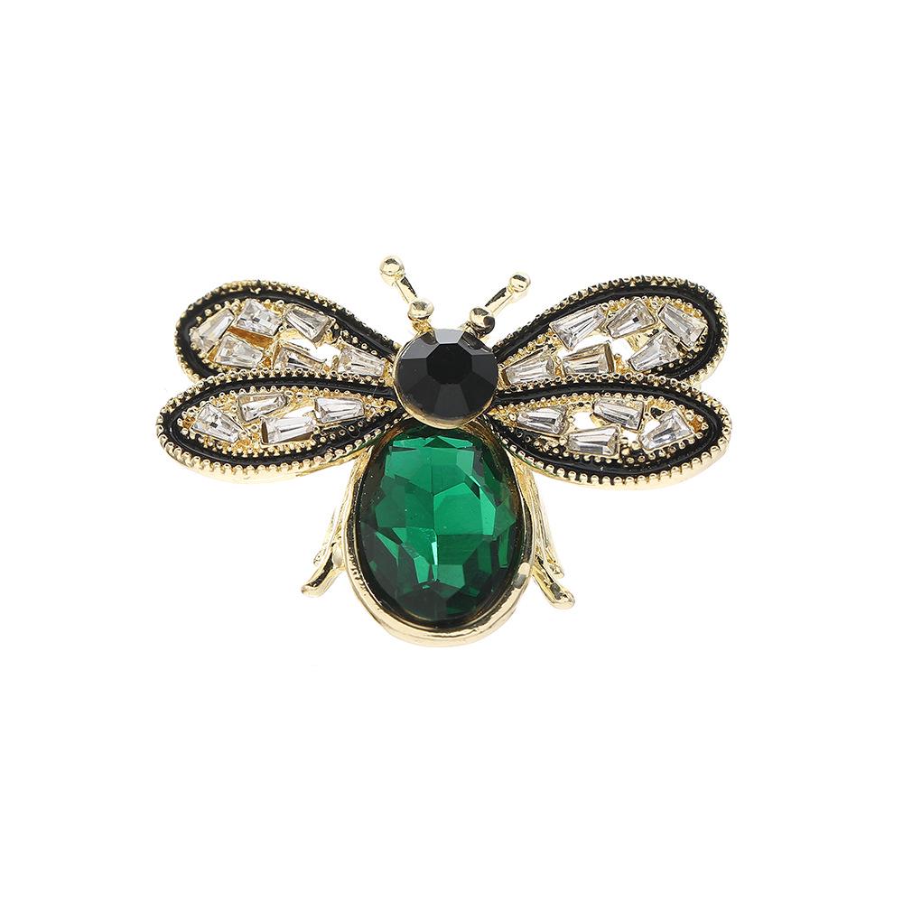 Luxury Rhinestone Bee Brooch - Stylish High-End Pin for Jackets and Suits