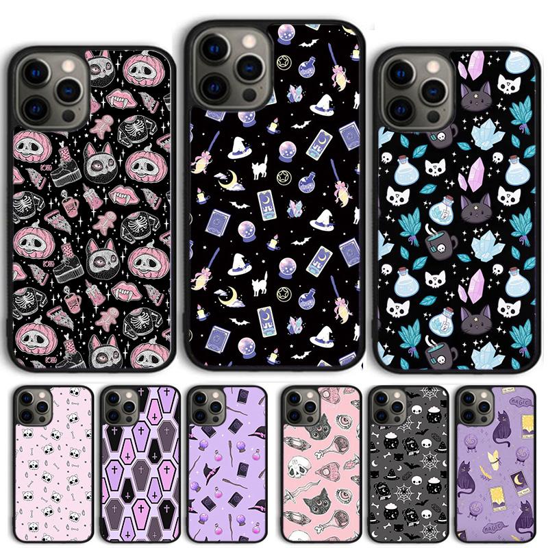 Girly Pastel Witch Goth Phone Case For iPhone 17 Air 15 16 Cover 11 13 14 Pro Max 12 Plus Max Fundas